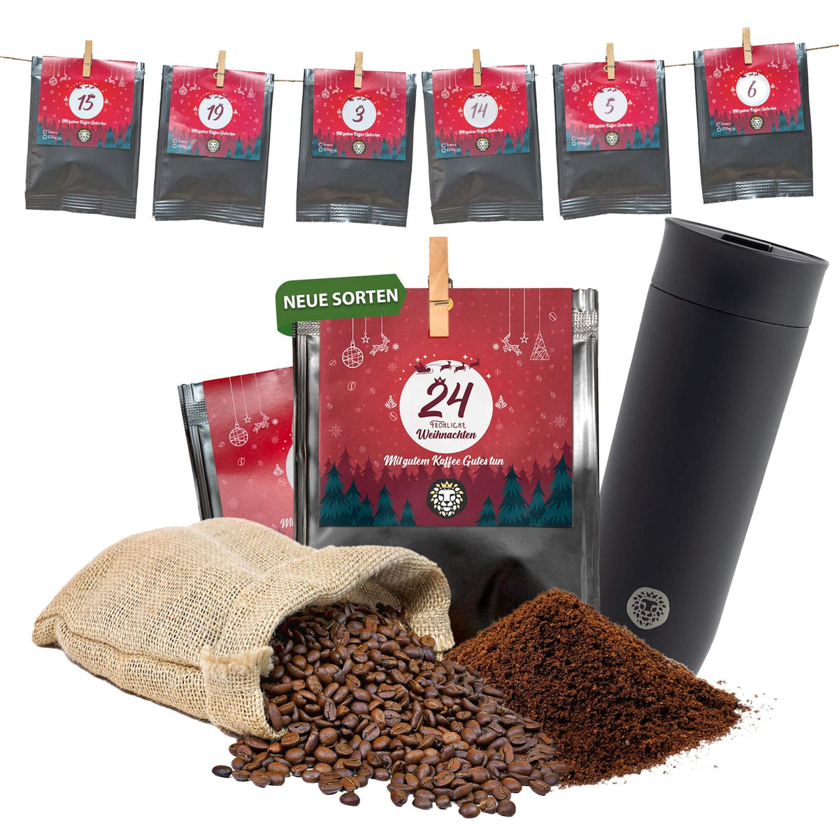 Kaffee Adventskalender mit Tumbler von Barista Royal