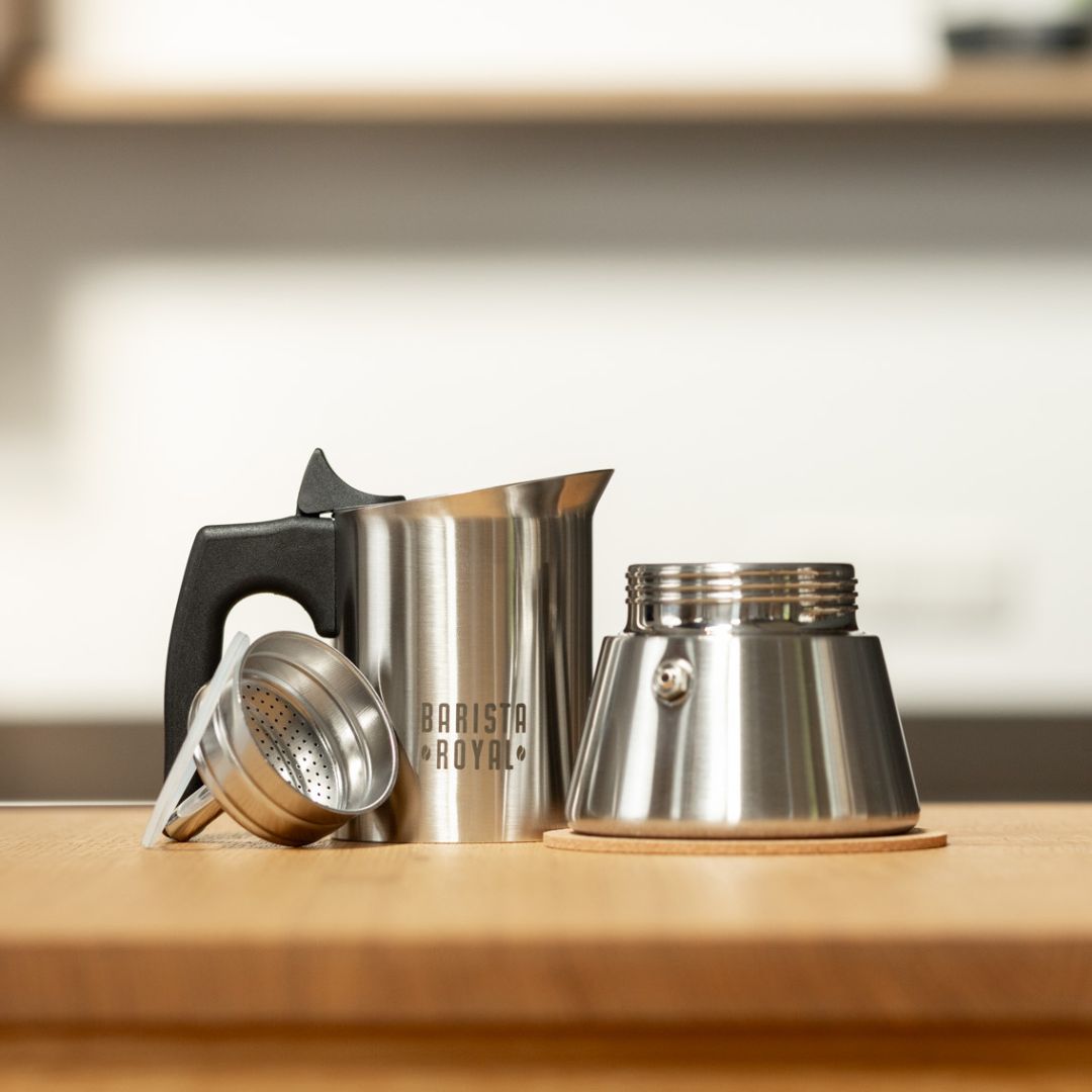 Espressokocher aus Edelstahl Barista Royal
