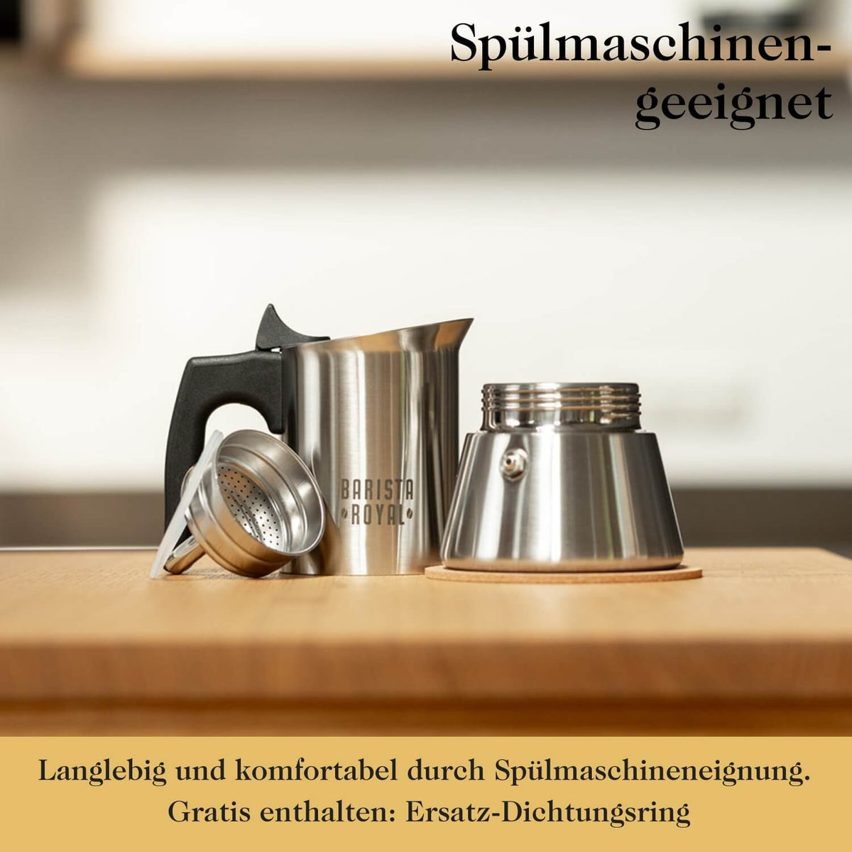 Espressokocher aus Edelstahl von Barista Royal