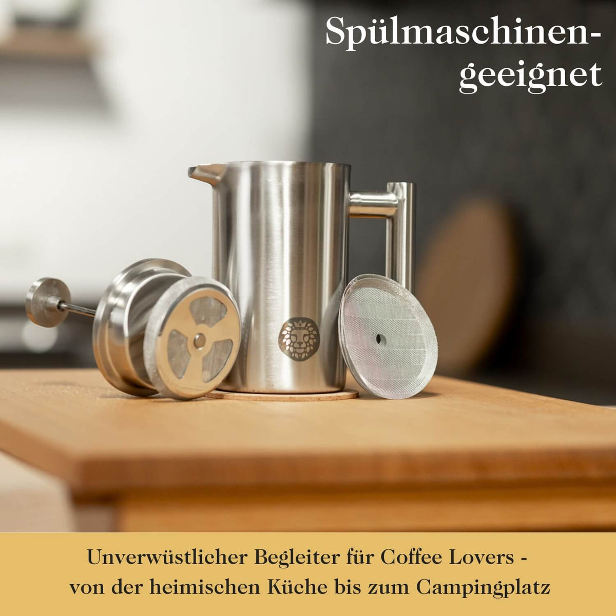 French Press aus Edelstahl