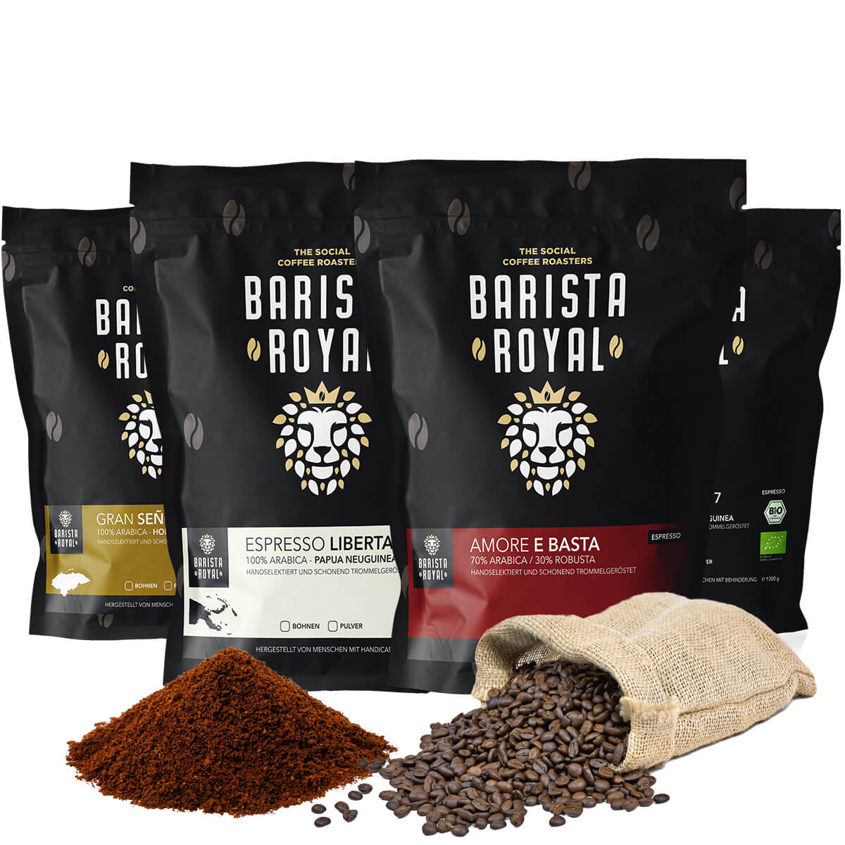 Entdeckerpaket Espresso (4 x 350g) - Barista Royal GmbH - Entdeckerpaket Espresso (4 x 350g) - Barista Royal GmbH