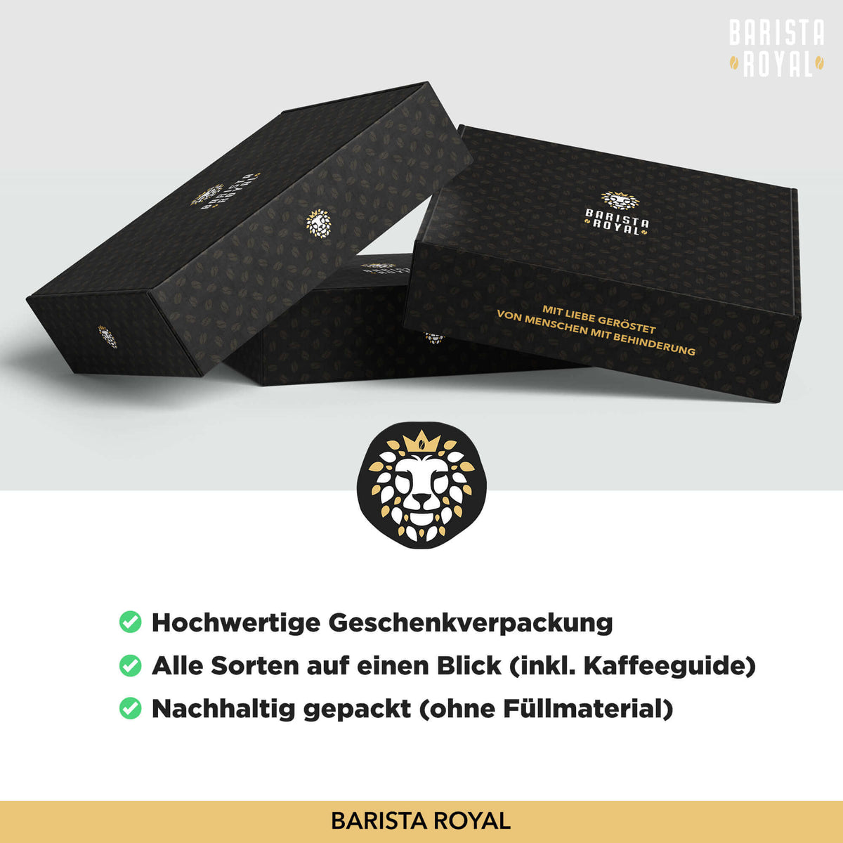 Premium Kaffee Geschenk inkl. Kaffeemagazin (4 x 250g) - Barista Royal GmbH - Premium Kaffee Geschenk inkl. Kaffeemagazin (4 x 250g) - Barista Royal GmbH
